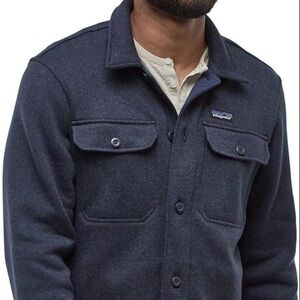 Patagonia Better Sweater Shirt Jacket Mens SzL Navy Fleece